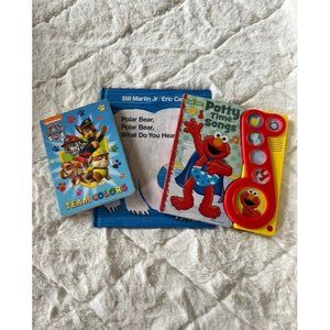 Baby/Toddle Elmo, Paw Patrol & Polar Bear Polar Bear, What do you Hear? Book Bun